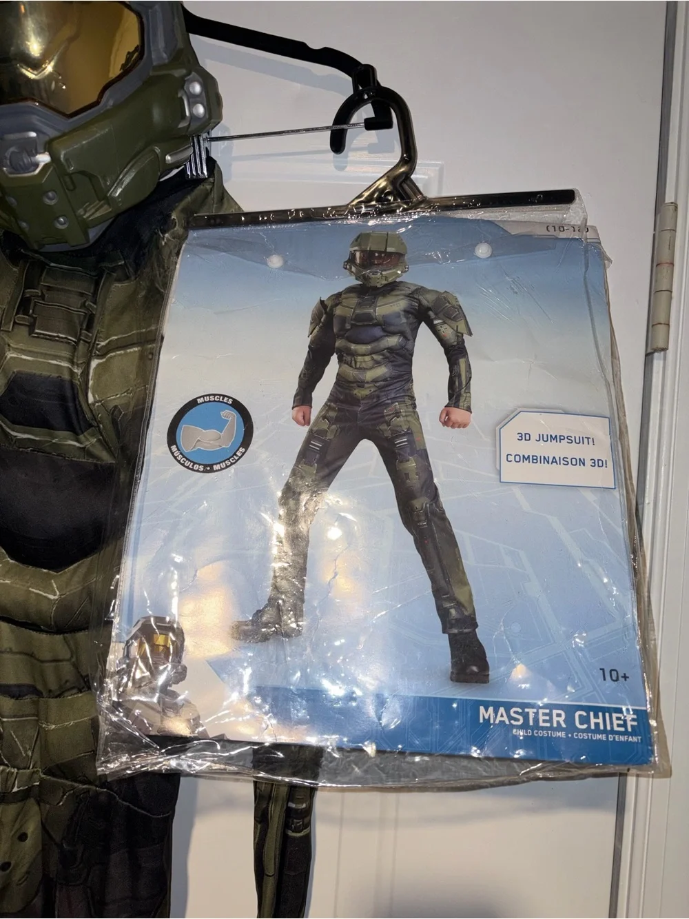 Master Chief Kids Costume - Green Kids' Armor Jumpsuit with mask boy size 10/12